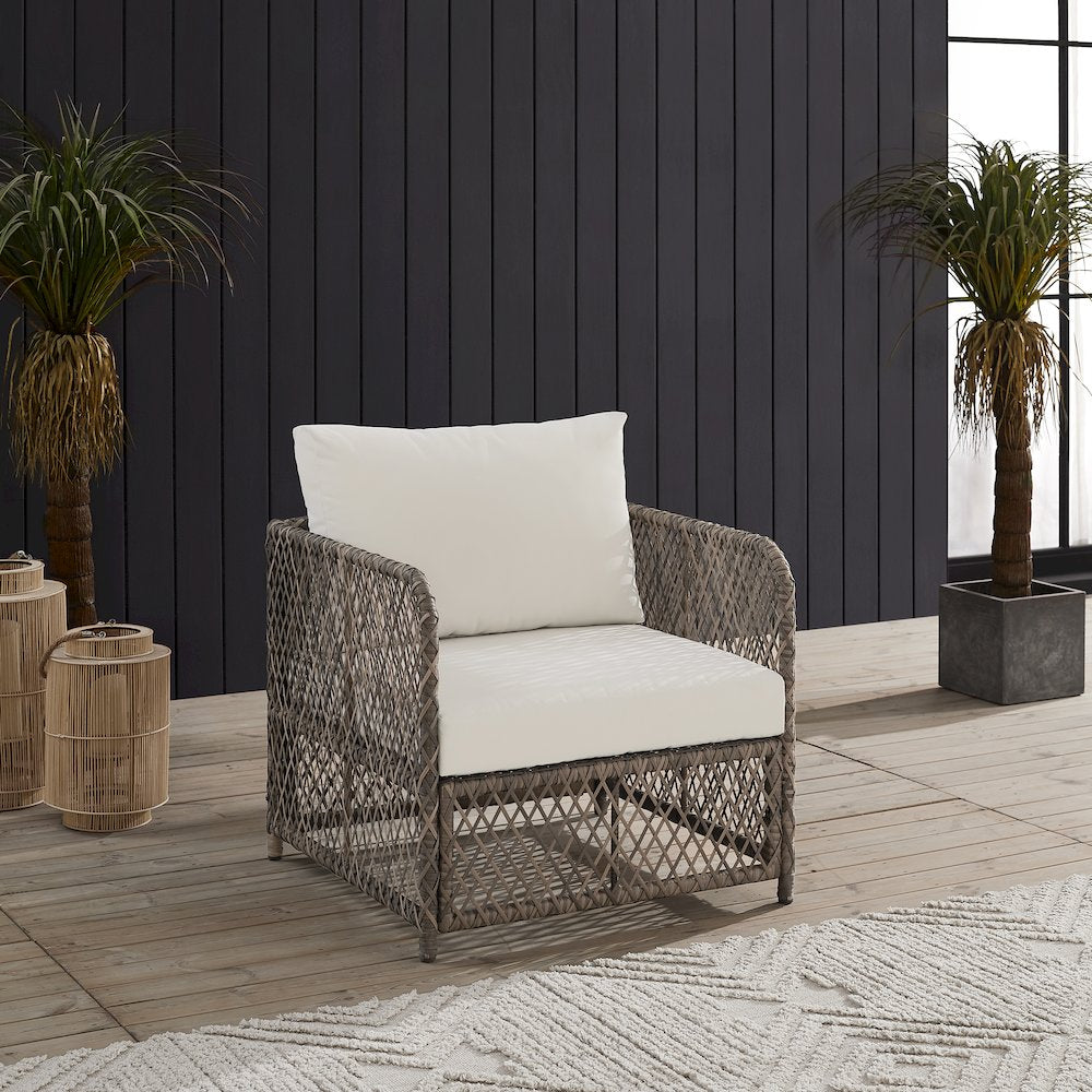 Granite Bay 3-Piece Wicker Outdoor Chair Set - Coffee Table & 2 Chairs