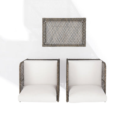 Granite Bay 3-Piece Wicker Outdoor Chair Set - Coffee Table & 2 Chairs