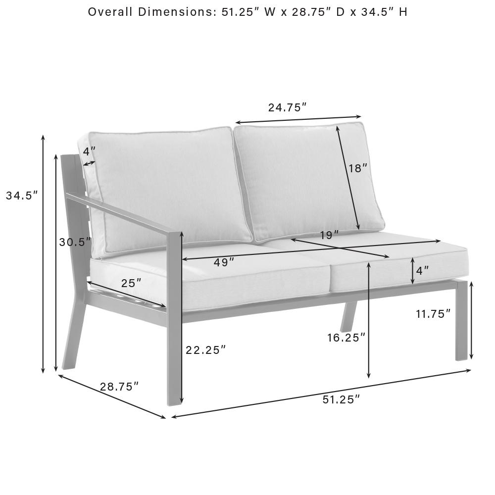 Clark Outdoor Sectional Left Side Loveseat