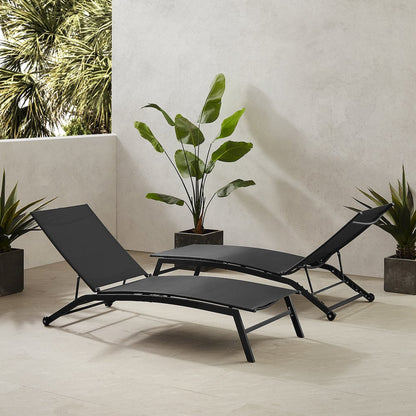 Weaver 2-Piece Outdoor Chaise Lounge Set - 2 Lounge Chairs