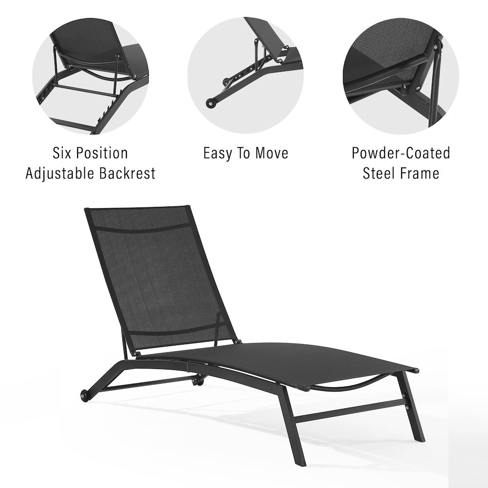 Weaver 2-Piece Outdoor Chaise Lounge Set - 2 Lounge Chairs