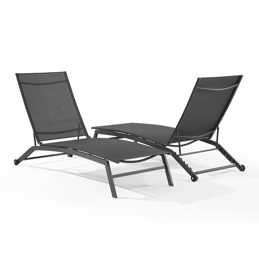 Weaver 2-Piece Outdoor Chaise Lounge Set - 2 Lounge Chairs