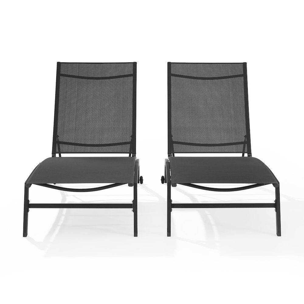 Weaver 2-Piece Outdoor Chaise Lounge Set - 2 Lounge Chairs
