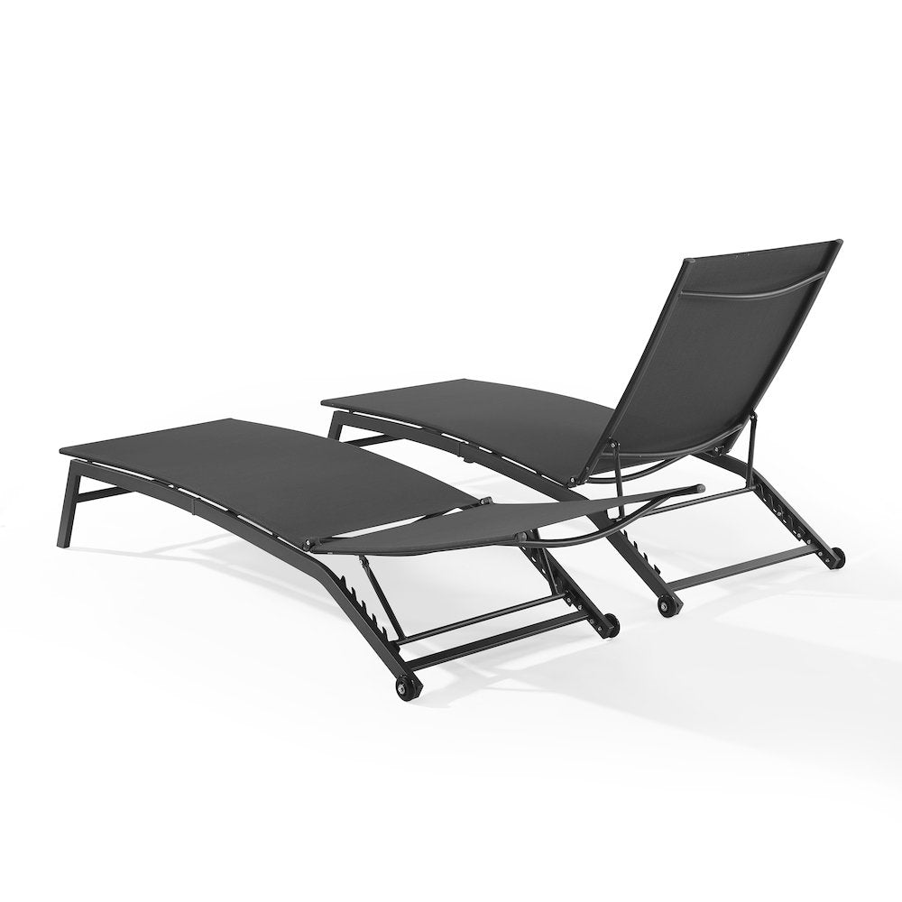 Weaver 2-Piece Outdoor Chaise Lounge Set - 2 Lounge Chairs