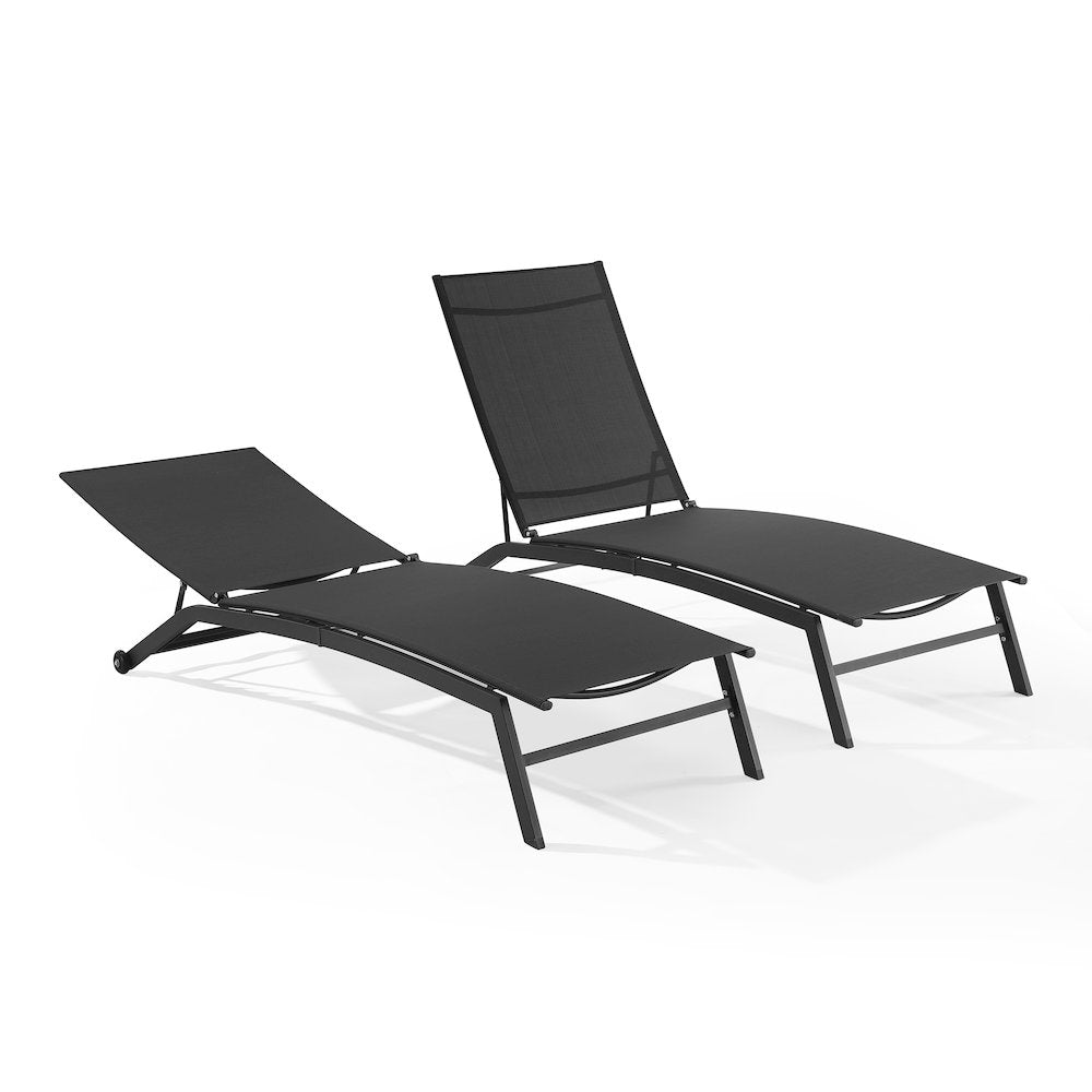 Weaver 2-Piece Outdoor Chaise Lounge Set - 2 Lounge Chairs