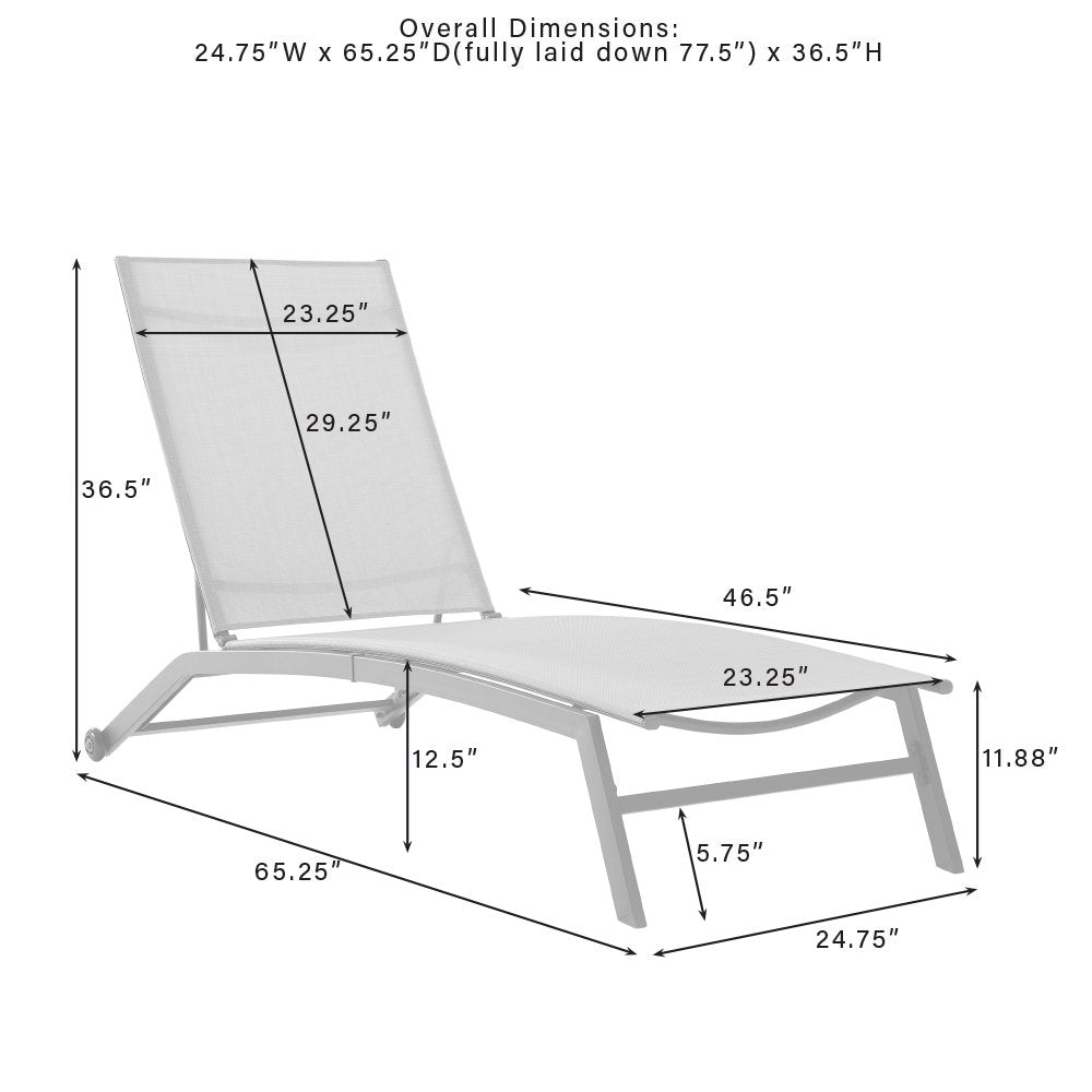 Weaver 2-Piece Outdoor Chaise Lounge Set - 2 Lounge Chairs