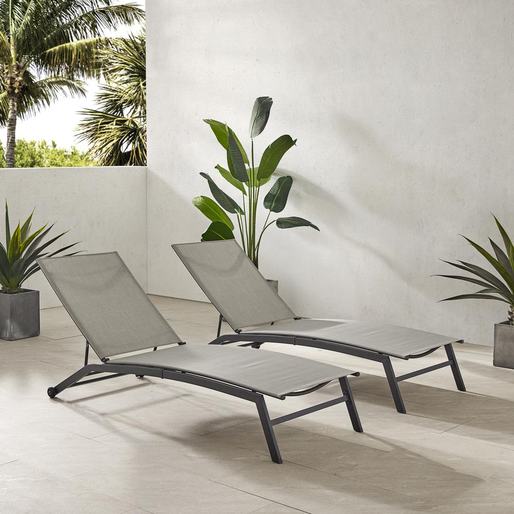 Weaver 2-Piece Outdoor Chaise Lounge Set - 2 Lounge Chairs