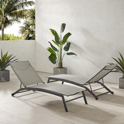 Weaver 2-Piece Outdoor Chaise Lounge Set - 2 Lounge Chairs