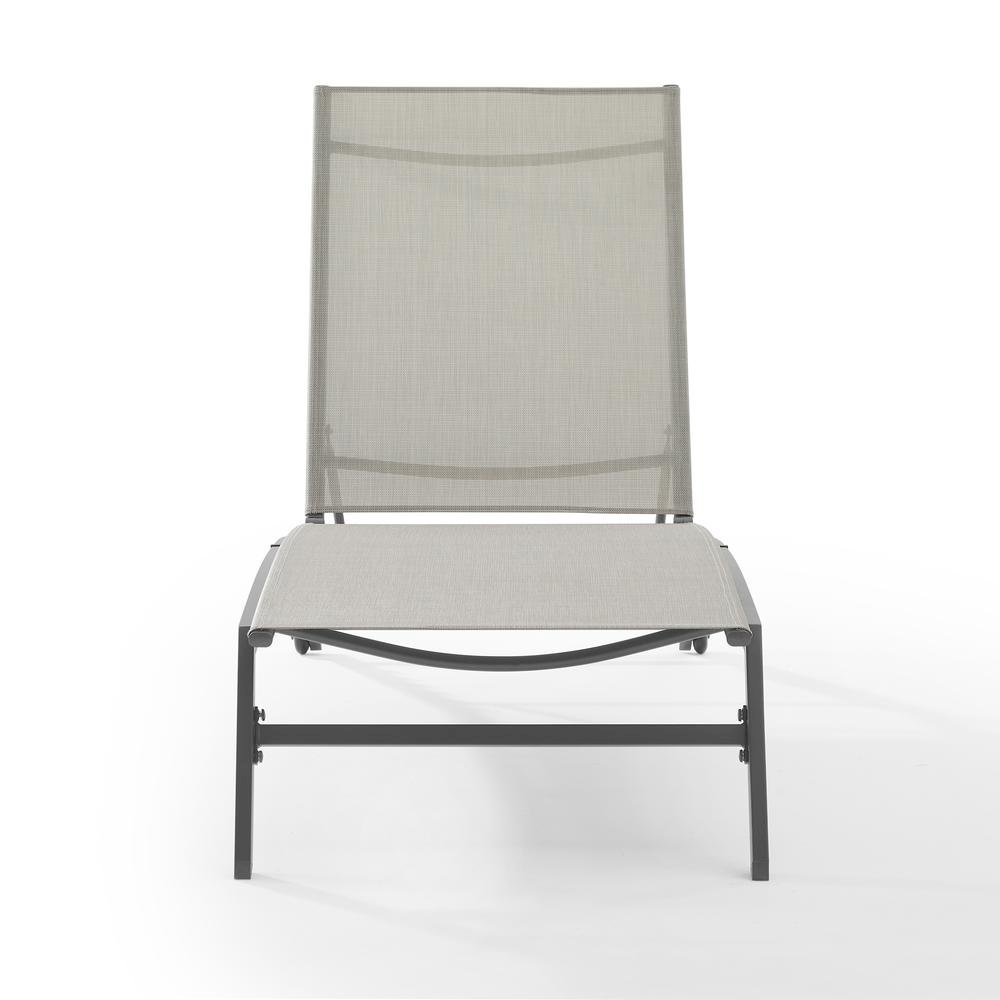 Black Steel Outdoor Lounge Chairs Set of 2 with Reclining Mesh and Wheels