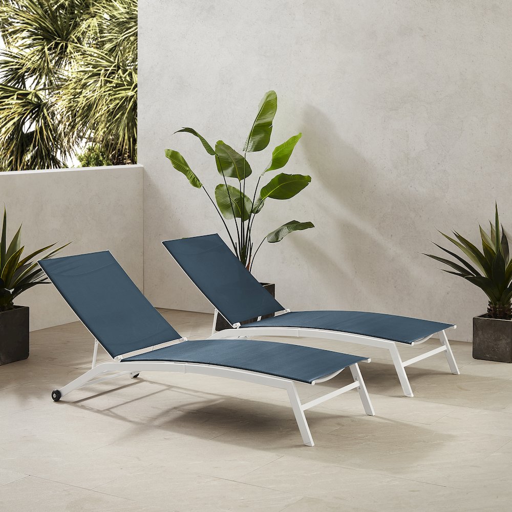 Weaver 2-Piece Outdoor Chaise Lounge Set - 2 Lounge Chairs