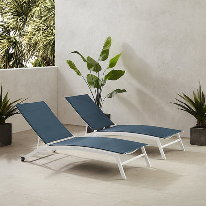 Weaver 2-Piece Outdoor Chaise Lounge Set - 2 Lounge Chairs