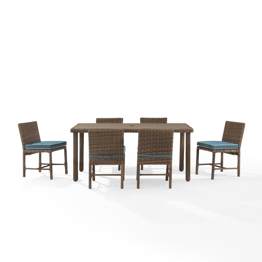 Bradenton 7Pc Wicker Outdoor Dining Set - Dining Table & 6 Dining Chairs
