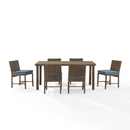 Bradenton 7Pc Wicker Outdoor Dining Set - Dining Table & 6 Dining Chairs