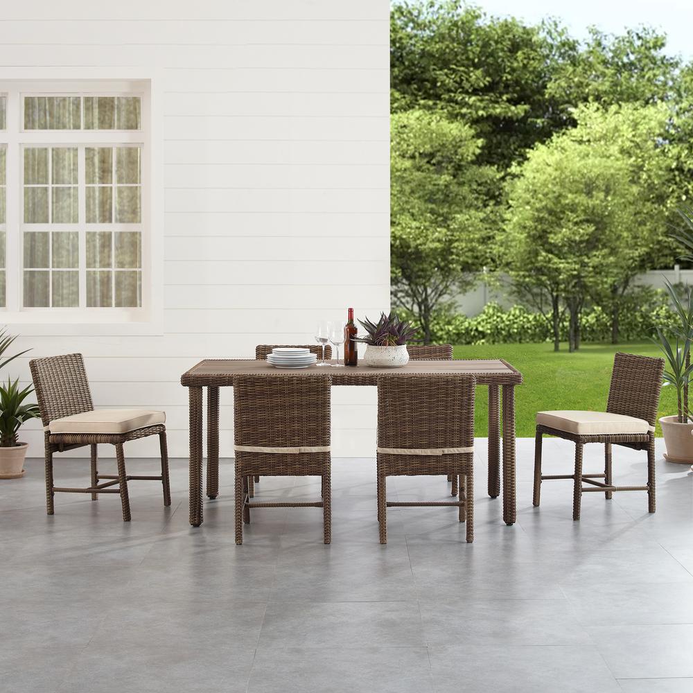 Bradenton 7Pc Wicker Outdoor Dining Set - Dining Table & 6 Dining Chairs