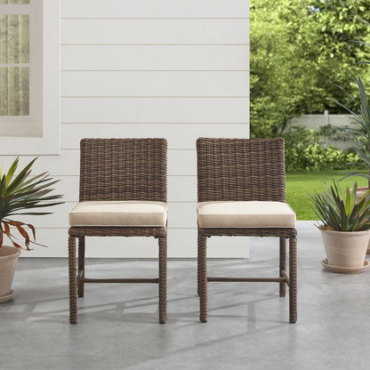 Bradenton 2Pc Wicker Outdoor Dining Chair Set - 2 Dining Chairs