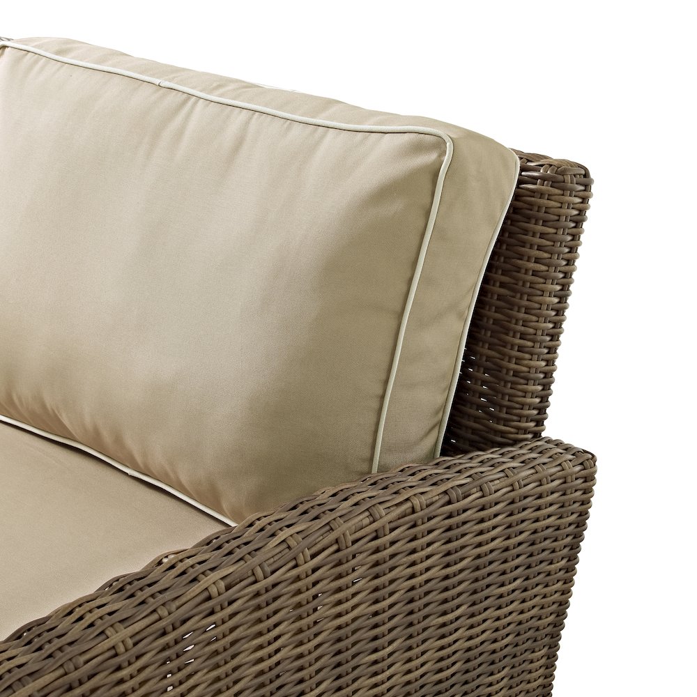 5Pc Outdoor Sofa & Swivel Rocker Set, Sofa, Coffee&Side Tables, 2 Swivel Rockers