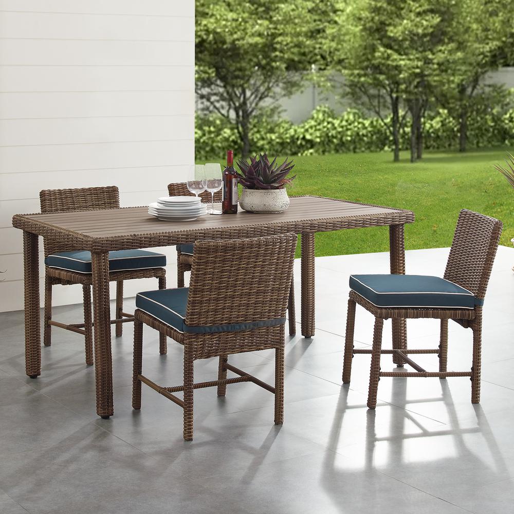 Bradenton 5Pc Wicker Outdoor Dining Set - Dining Table & 4 Dining Chairs