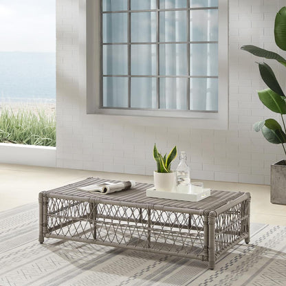 Thatcher Wicker Outdoor Coffee Table Ottoman