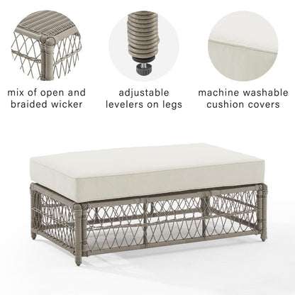 Thatcher Wicker Outdoor Coffee Table Ottoman