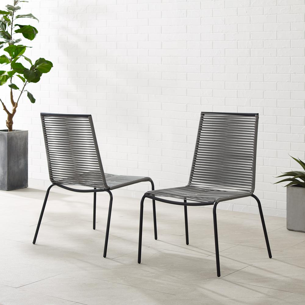 Fenton 2Pc Stackable Wicker Outdoor Chair Set - 2 Chairs