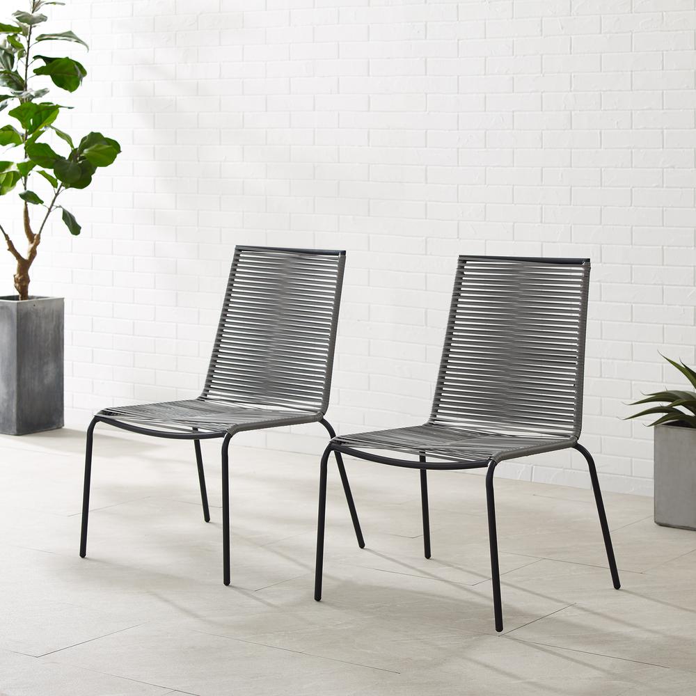 Fenton 2Pc Stackable Wicker Outdoor Chair Set - 2 Chairs