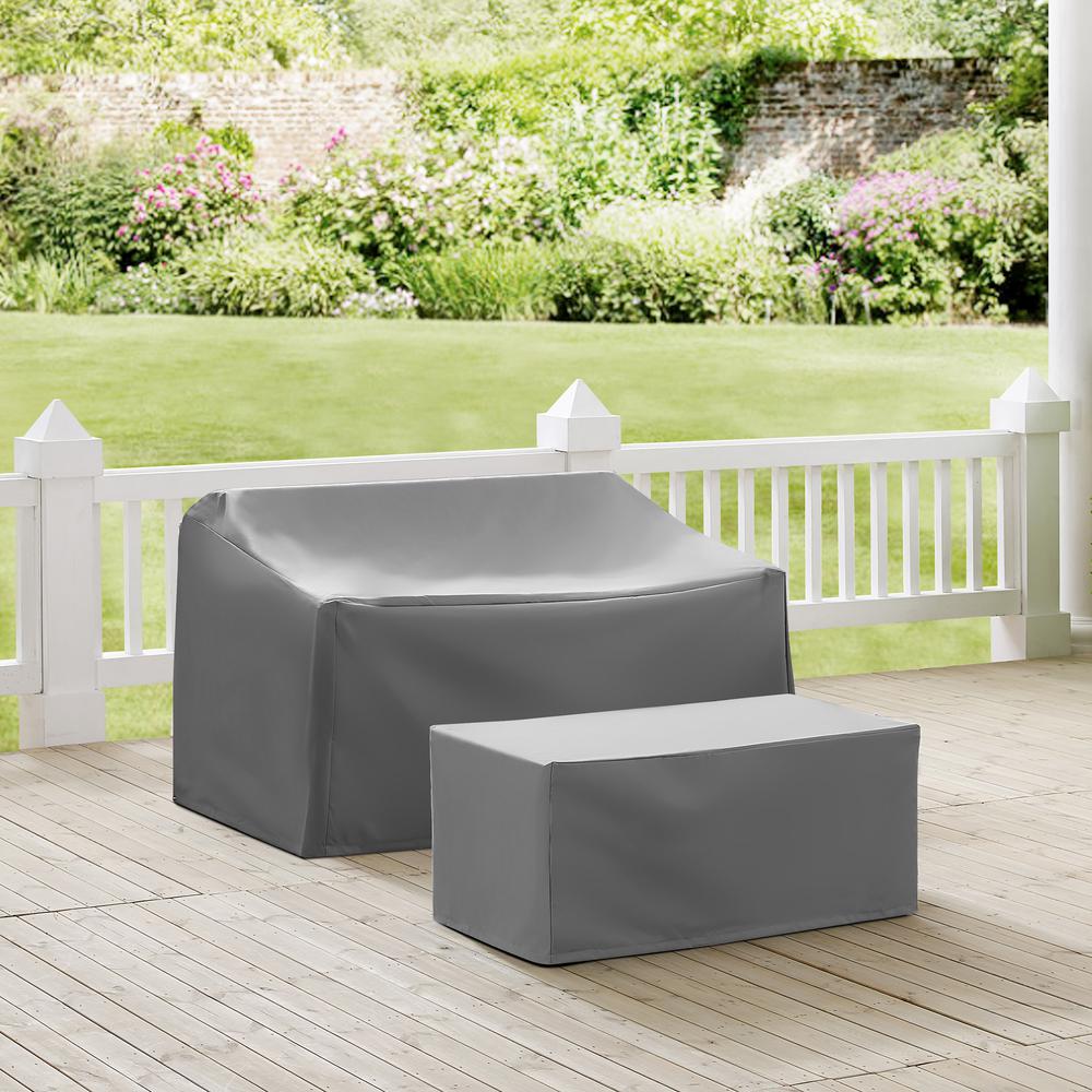 2Pc Outdoor Furniture Cover Set - Loveseat & Coffee Table
