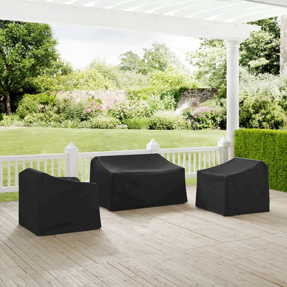 3Pc Outdoor Furniture Cover Set - Loveseat & 2 Chairs