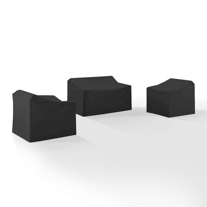 3Pc Outdoor Furniture Cover Set - Loveseat & 2 Chairs