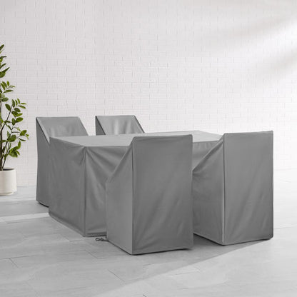 5Pc Outdoor Dining Furniture Cover Set - 4 Dining Side Chairs & 1 Dining Table
