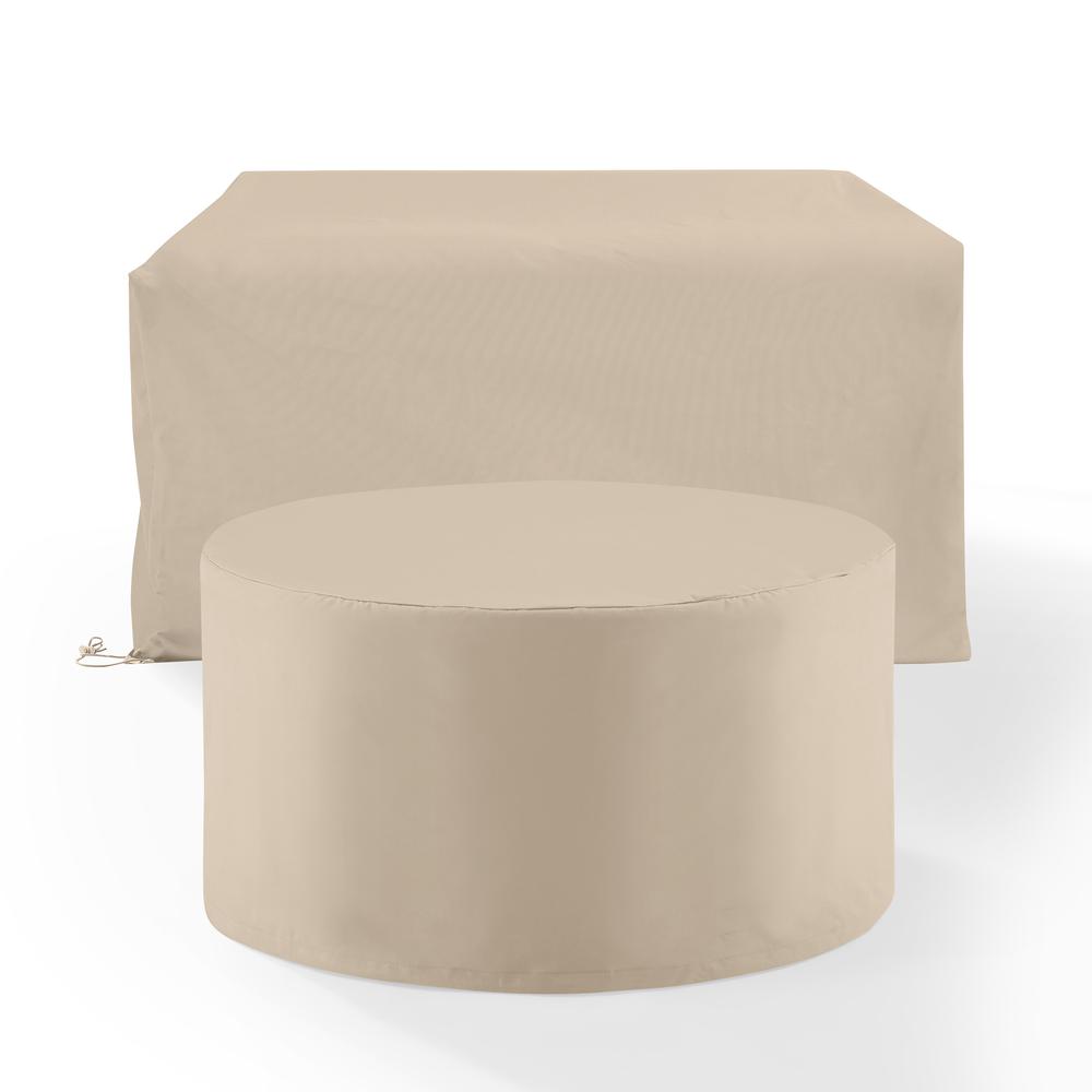 2Pc Outdoor Furniture Cover Set - Loveseat & Round Table