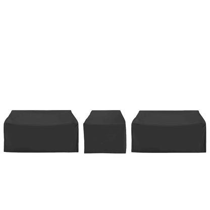 3Pc Outdoor Sectional Furniture Cover Set - 2 Loveseats & 1 Chair