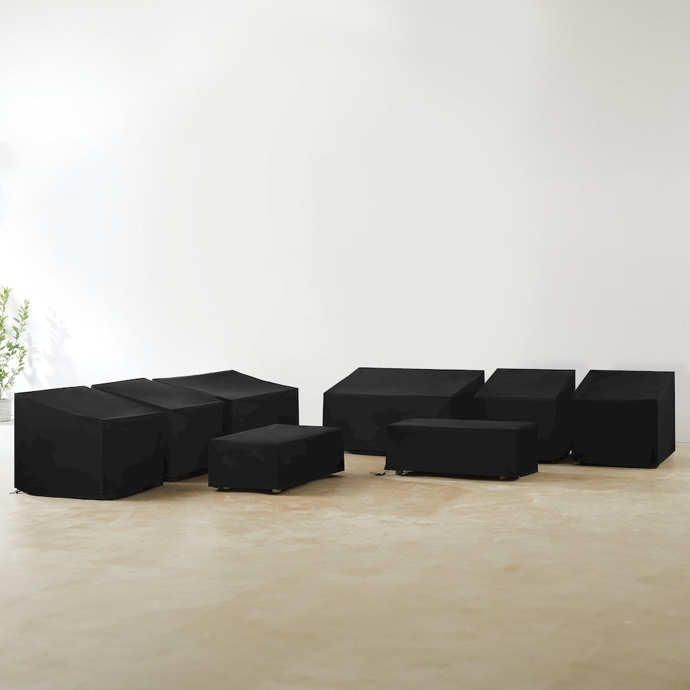 8Pc Outdoor Furniture Cover Set - 4 Chairs, 2 Loveseats, & 2 Coffee Tables
