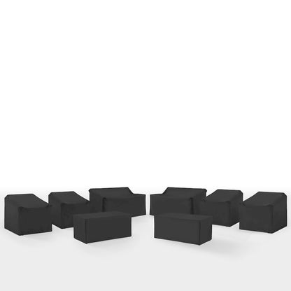 8Pc Outdoor Furniture Cover Set - 4 Chairs, 2 Loveseats, & 2 Coffee Tables