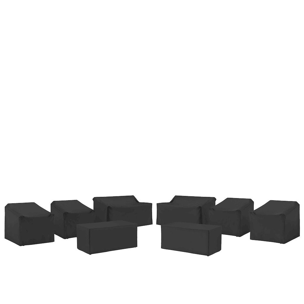 8Pc Outdoor Furniture Cover Set - 4 Chairs, 2 Loveseats, & 2 Coffee Tables