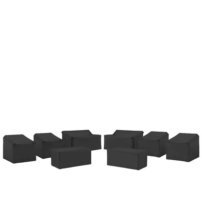 8Pc Outdoor Furniture Cover Set - 4 Chairs, 2 Loveseats, & 2 Coffee Tables
