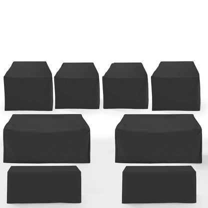 8Pc Outdoor Furniture Cover Set - 4 Chairs, 2 Loveseats, & 2 Coffee Tables