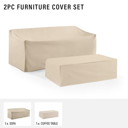 2Pc Outdoor Furniture Cover Set - Sofa & Coffee Table