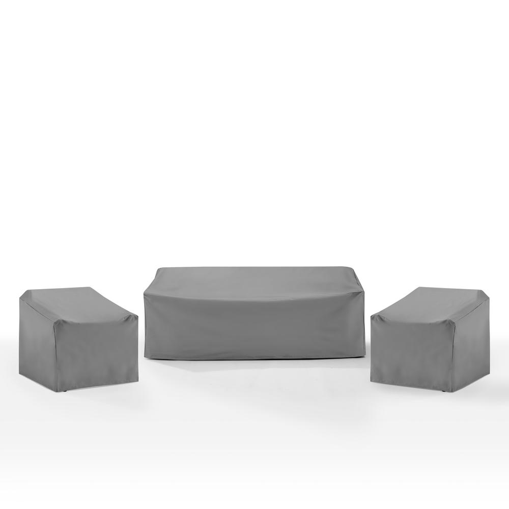 3Pc Outdoor Furniture Cover Set - 2 Chairs & 1 Sofa