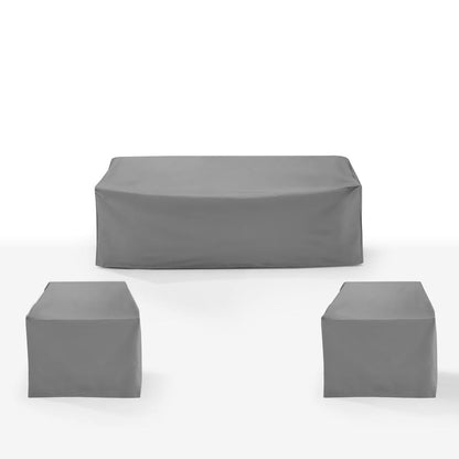 3Pc Outdoor Furniture Cover Set - 2 Chairs & 1 Sofa