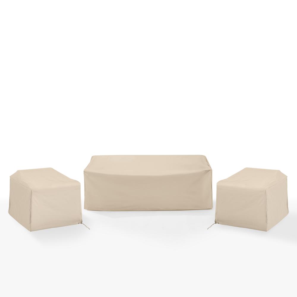 3Pc Outdoor Furniture Cover Set - 2 Chairs & 1 Sofa