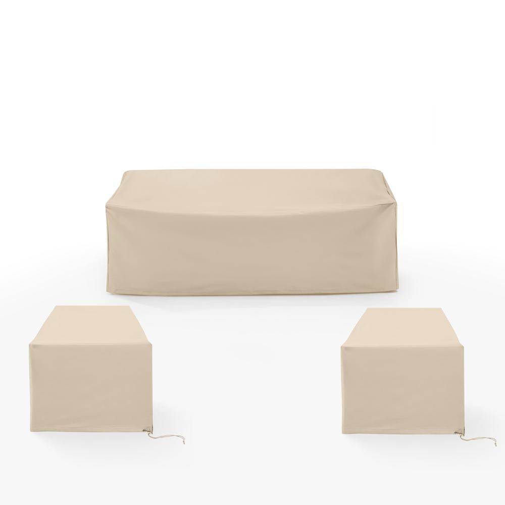 3Pc Outdoor Furniture Cover Set - 2 Chairs & 1 Sofa