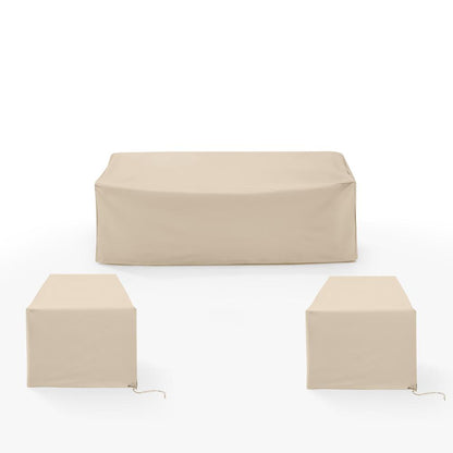 3Pc Outdoor Furniture Cover Set - 2 Chairs & 1 Sofa