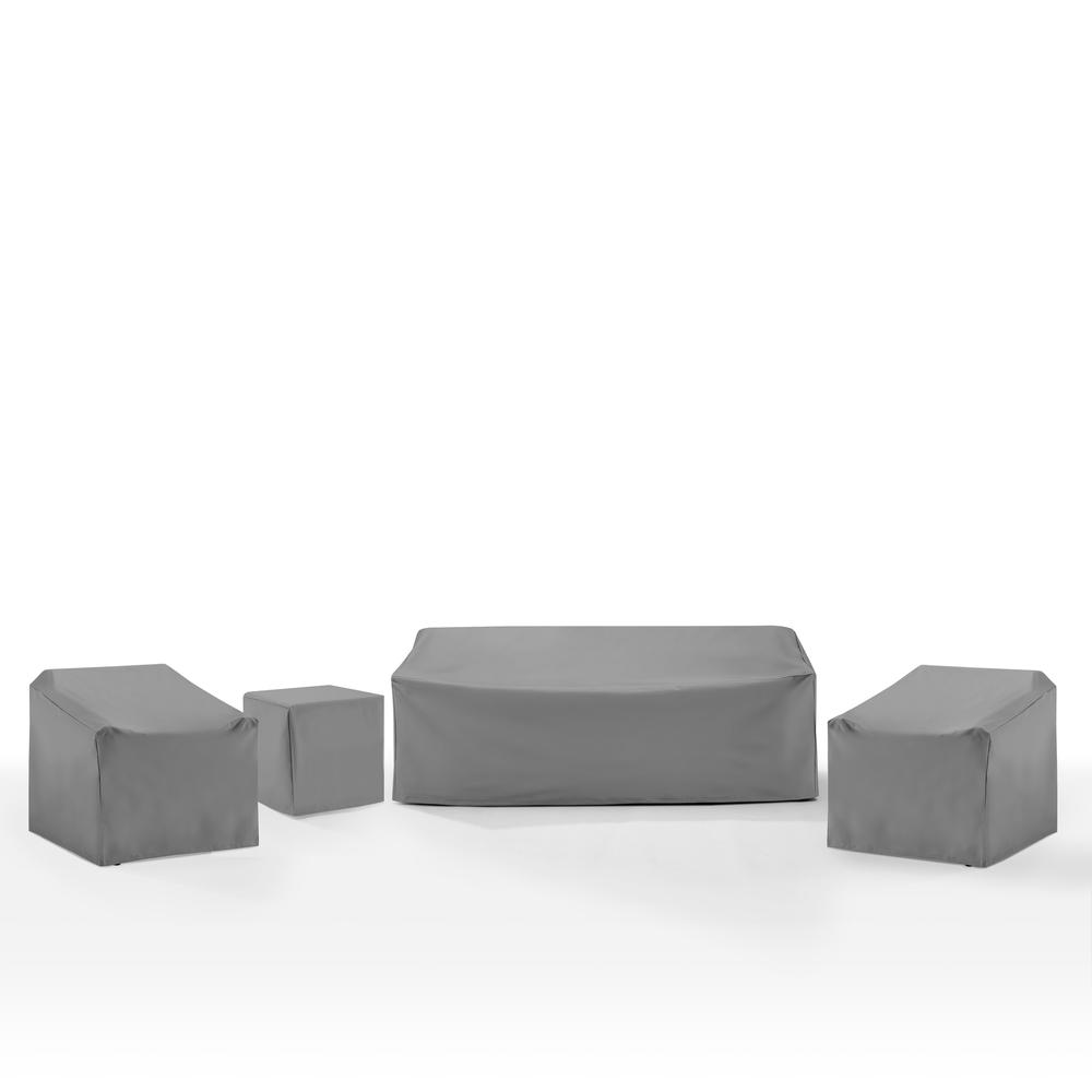4Pc Outdoor Furniture Cover Set - 2 Chairs, 1 Sofa, & 1 Side Table