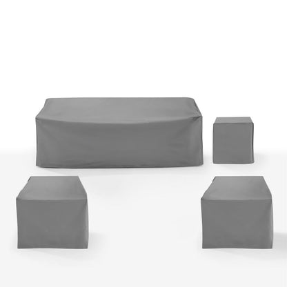 4Pc Outdoor Furniture Cover Set - 2 Chairs, 1 Sofa, & 1 Side Table