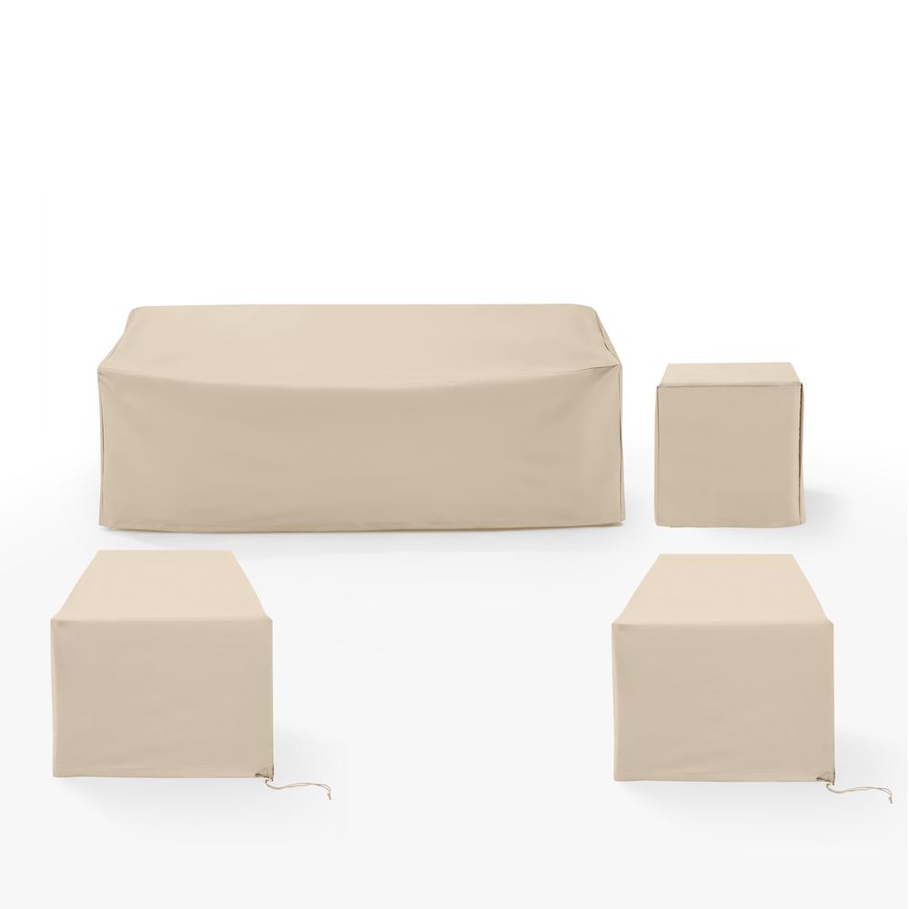 4Pc Outdoor Furniture Cover Set - 2 Chairs, 1 Sofa, & 1 Side Table
