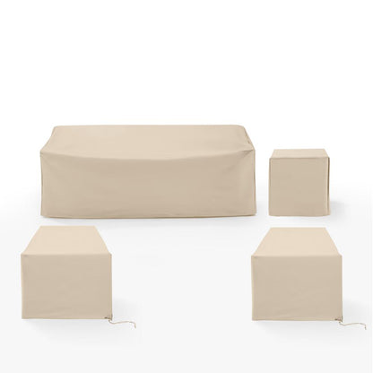 4Pc Outdoor Furniture Cover Set - 2 Chairs, 1 Sofa, & 1 Side Table
