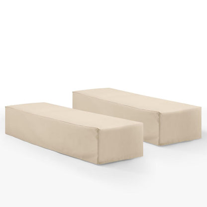 2Pc Outdoor Chaise Lounge Furniture Cover Set - 2 Chaise Lounge