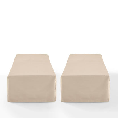 2Pc Outdoor Chaise Lounge Furniture Cover Set - 2 Chaise Lounge
