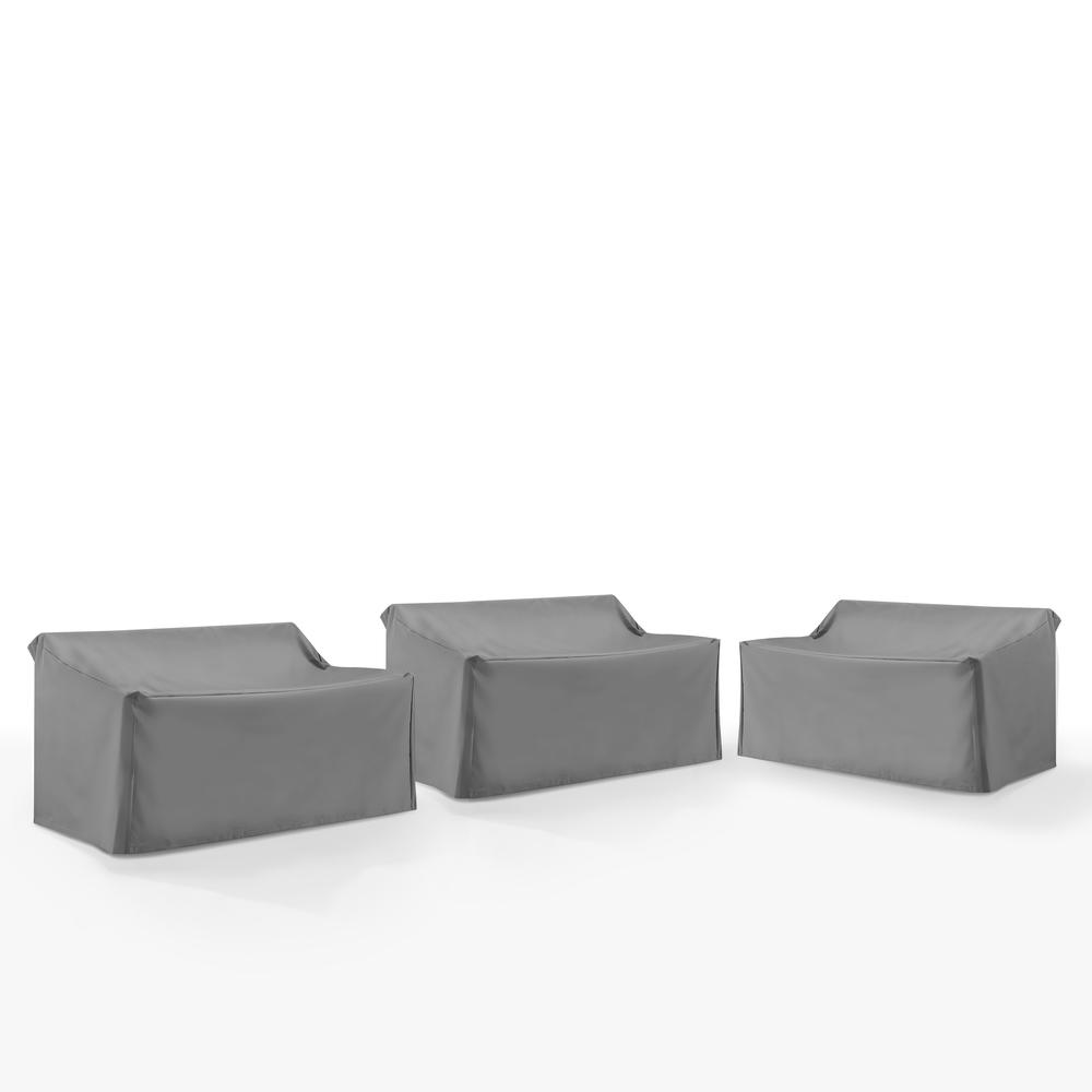 3Pc Outdoor Sectional Furniture Cover Set - 3 Loveseats