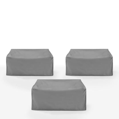 3Pc Outdoor Sectional Furniture Cover Set - 3 Loveseats